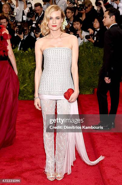 Diane Kruger attends the "China: Through The Looking Glass" Costume Institute Benefit Gala at the Metropolitan Museum of Art on May 4, 2015 in New...