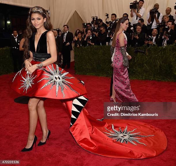 Zendaya attends the "China: Through The Looking Glass" Costume Institute Benefit Gala at the Metropolitan Museum of Art on May 4, 2015 in New York...