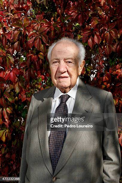 Former Portuguese President Mario Soares poses on October 28,2011 in Lisbon,Portugal.