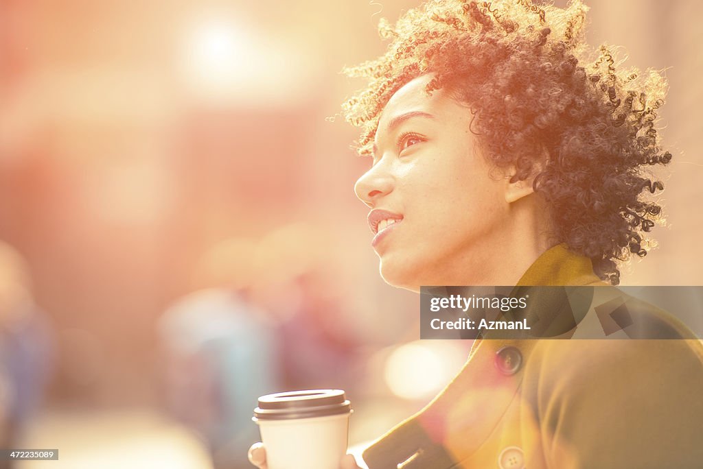 Woman with coffee