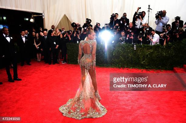 Beyonce arrives at the 2015 Metropolitan Museum of Art's Costume Institute Gala benefit in honor of the museum's latest exhibit "China: Through the...