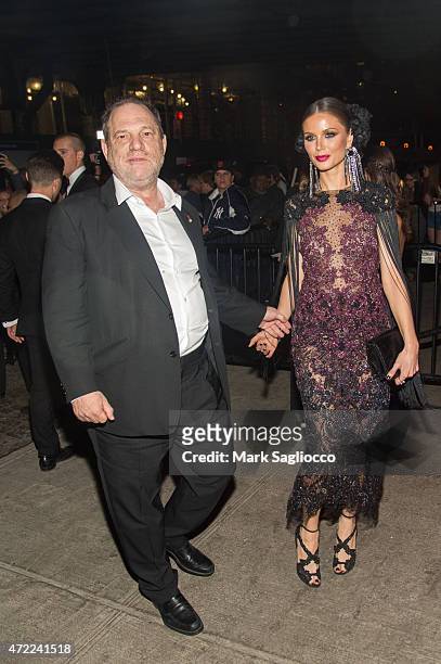Film Producer Harvey Weinstein and Georgina Chapman attend the "China: Through The Looking Glass" Costume Institute Benefit Gala After Party on May...