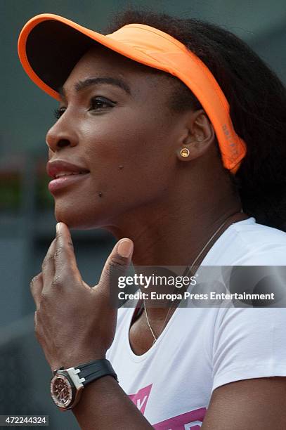 Serena Williams during a charity event held on the ocassion of the Mutua Madrid Open tennis tournament on May 1, 2015 in Madrid, Spain.