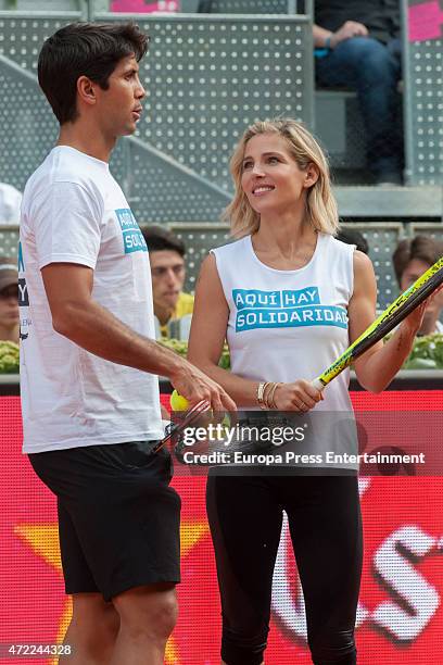 Elsa Pataky and Fernando Verdasco during a charity event held on the ocassion of the Mutua Madrid Open tennis tournament on May 1, 2015 in Madrid,...