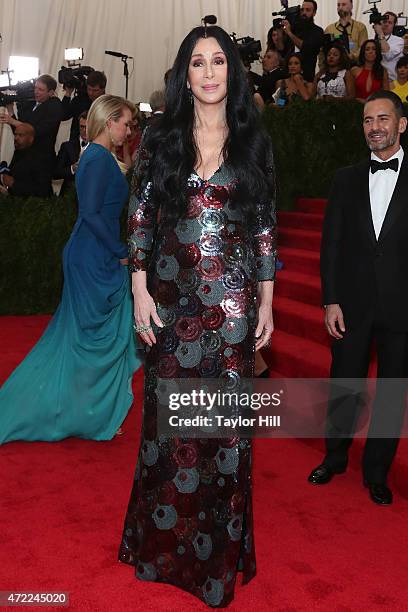 Cher and Marc Jacobs attend "China: Through the Looking Glass", the 2015 Costume Institute Gala, at Metropolitan Museum of Art on May 4, 2015 in New...