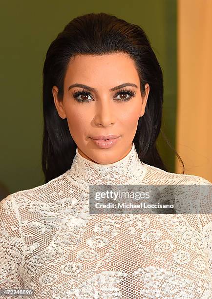 Kim Kardashian signs copies of her new book "Kim Kardashian West: Selfish" at Barnes & Noble, 5th Avenue on May 5, 2015 in New York City.