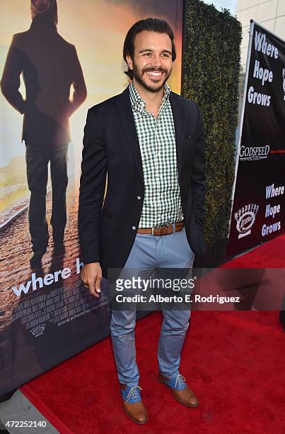 Actor Charlie Ebersol attends the premiere of Roadside Attractions' & Godspeed Pictures' "Where Hope Grows" at The ArcLight Cinemas on May 4, 2015 in...