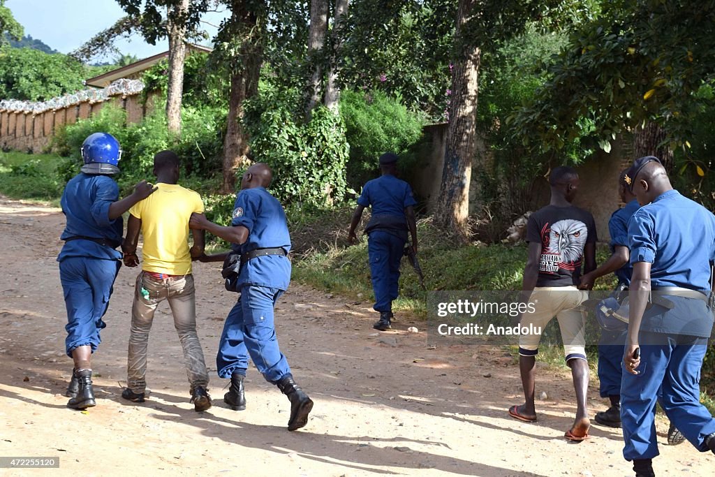 Protest against renomination of President Pierre Nkurunziza in Burundi