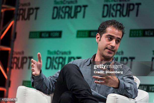 Kayvon Beykpour, co-founder and chief executive officer of Periscope, speaks during the TechCrunch Disrupt NYC 2015 conference in New York, U.S., on...