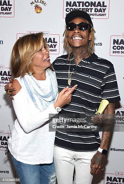 Hoda Kotb and Wiz Khalifa arrive as Live Nation Celebrates National Concert Day At Their 2015 Summer Spotlight Event Presented By Hilton at Irving...