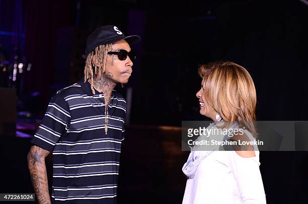 Wiz Khalifa and Hoda Kotb arrive as Live Nation Celebrates National Concert Day At Their 2015 Summer Spotlight Event Presented By Hilton at Irving...
