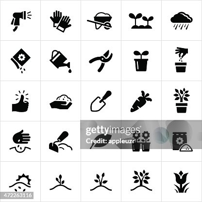 Gardening and Planting Icons Gardening and Planting Icons