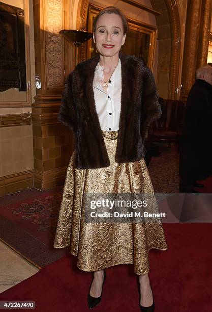 Dame Kristin Scott Thomas attends an after party following the press night performance of "The Audience" at The Royal Horseguards Hotel on May 5,...