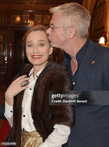 Dame Kristin Scott Thomas and director Stephen Daldry attend an after party following the press night performance of "The Audience" at The Royal...