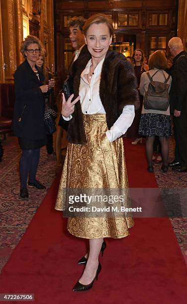 Dame Kristin Scott Thomas attends an after party following the press night performance of "The Audience" at The Royal Horseguards Hotel on May 5,...