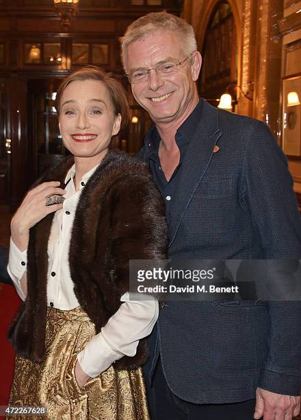 Dame Kristin Scott Thomas and director Stephen Daldry attend an after party following the press night performance of "The Audience" at The Royal...