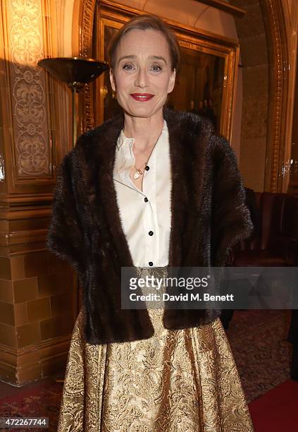 Dame Kristin Scott Thomas attends an after party following the press night performance of "The Audience" at The Royal Horseguards Hotel on May 5,...