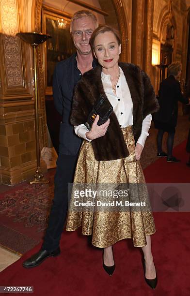 Director Stephen Daldry and Dame Kristin Scott Thomas attend an after party following the press night performance of "The Audience" at The Royal...