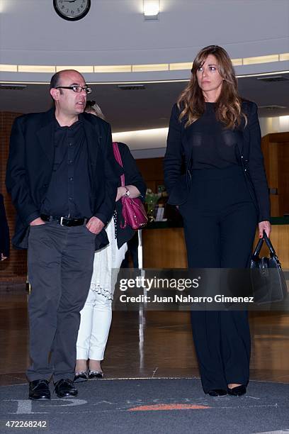 Marilo Montero attends the funeral chapel for the journalist Jesus Hermida at La Paz Morgue on May 05, 2015 in Madrid, Spain.