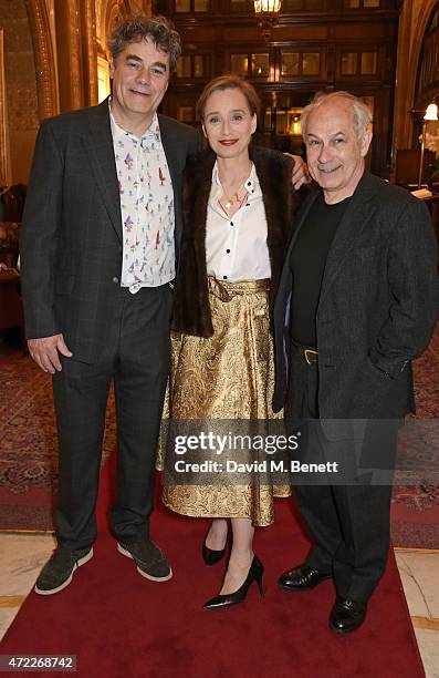 Cast members Gordon Kennedy, Dame Kristin Scott Thomas and Nicholas Woodeson attend an after party following the press night performance of "The...