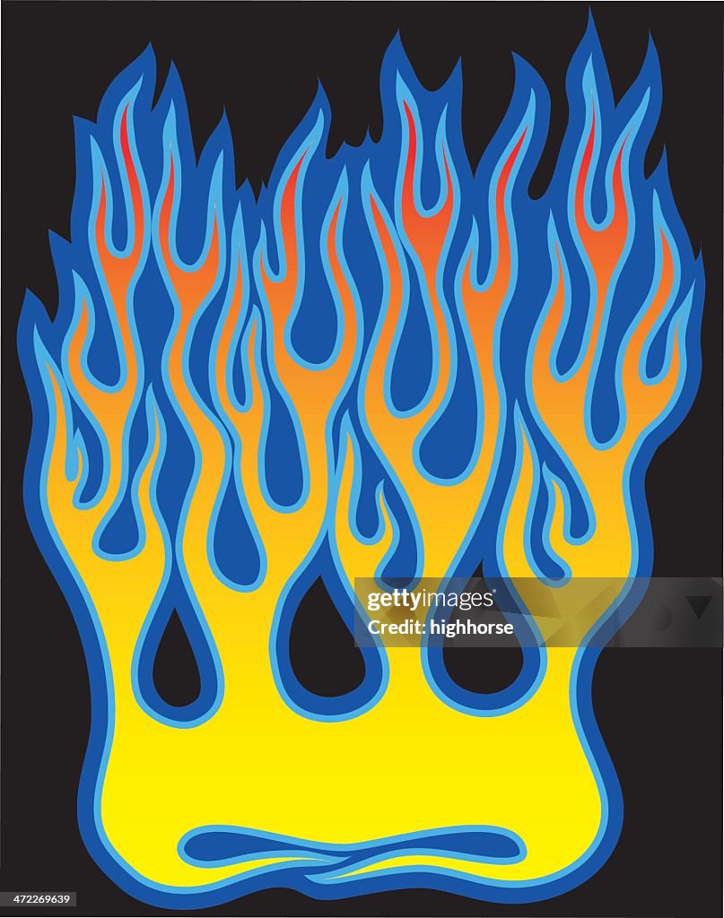 Hot Rod Flames Drawing