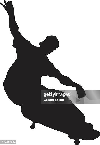 vector skater 2 - glider stock illustrations