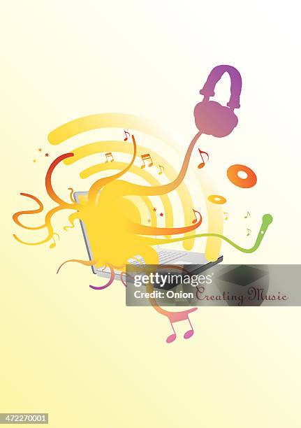 herunterladen von musik - synthie pop stock-grafiken, -clipart, -cartoons und -symbole