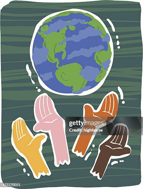 vielfalt/friede auf erden - weihnachten welt stock-grafiken, -clipart, -cartoons und -symbole