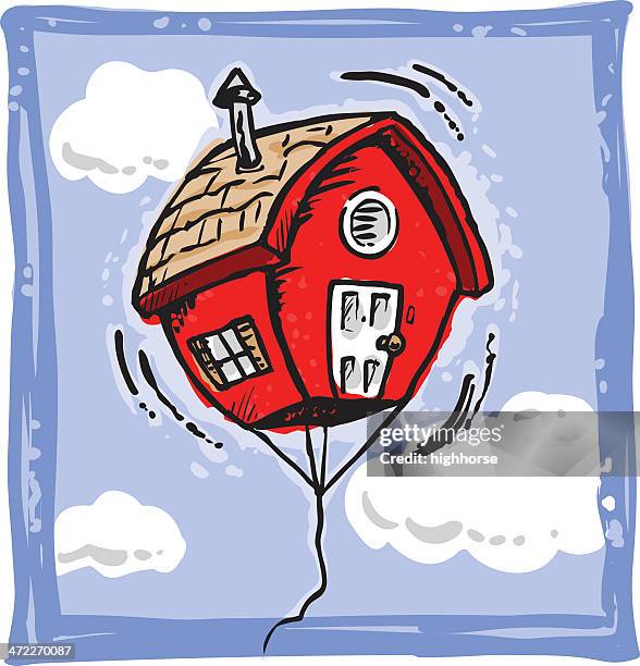 housing bubble - building fail stock illustrations