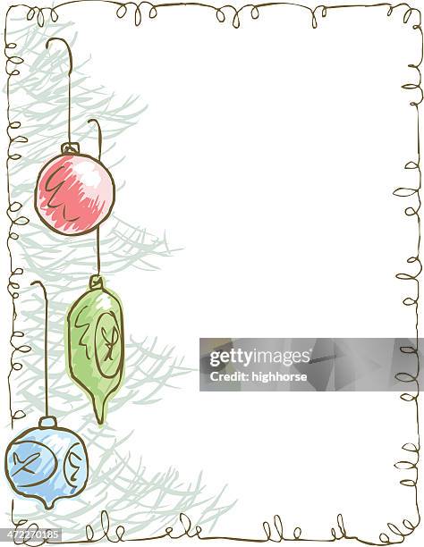 weihnachten grenze - briefbogen stock-grafiken, -clipart, -cartoons und -symbole