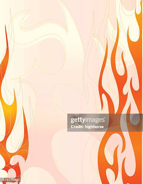 flaming - pinstripe stock illustrations