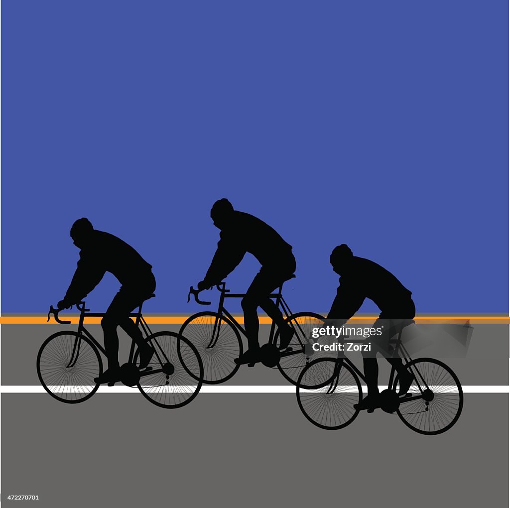 Bikers on a street