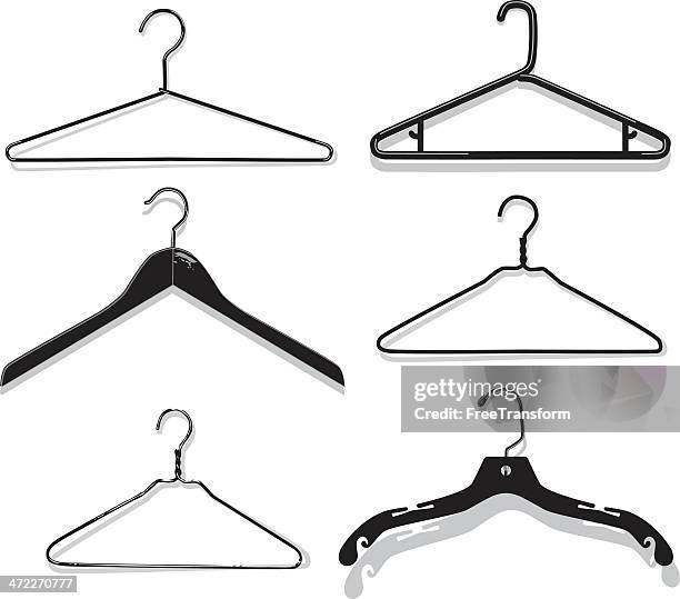 ilustrações, clipart, desenhos animados e ícones de roupas cabides - coathanger