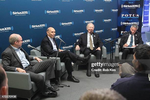 Alan Murray Editor of Fortune Magazine, John Avlon, Editor-in-Chief of The Daily Beast, Joe Lieberman and John Huntman attend a special edition of...