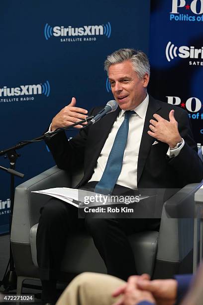 No Labels Co-Chair Jon Huntsman co-hosts a special edition of SiriusXM's No Labels Radio, airing on SiriusXM POTUS at SiriusXM Studios on May 5, 2015...