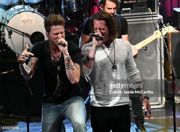Brian Kelley and Tyler Hubbard of Florida Georgia Line perform as Live Nation Celebrates National Concert Day At Their 2015 Summer Spotlight Event...