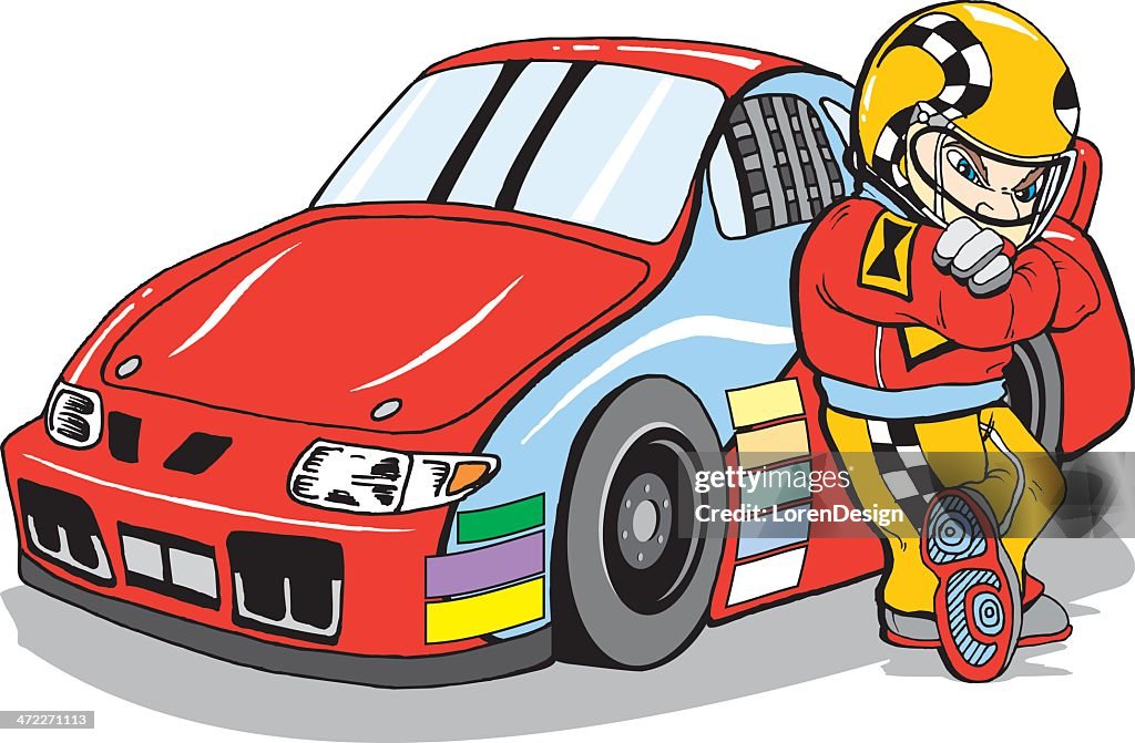 Stock Car and Driver Cartoon