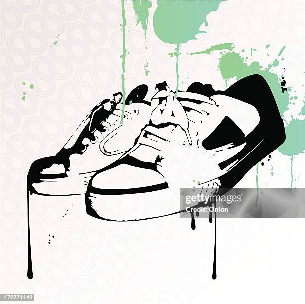 graffiti sneakers - illustration - 波鞋 幅插畫檔、美工圖案、卡通及圖標