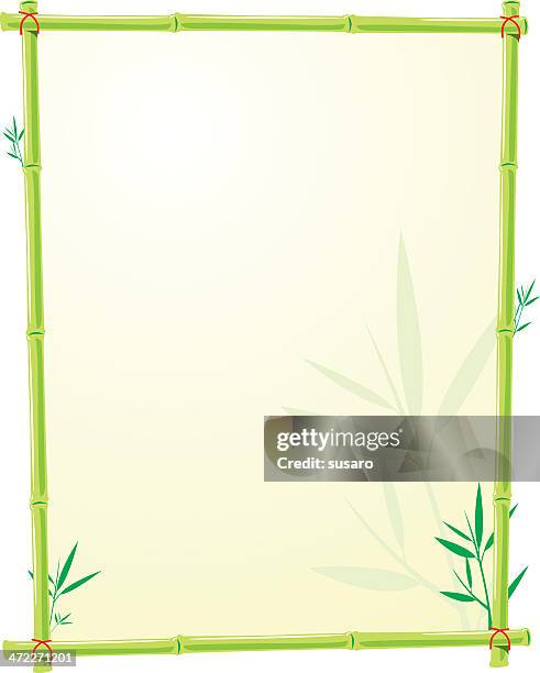 bamboo frame - bamboo forrest in japan stock illustrations