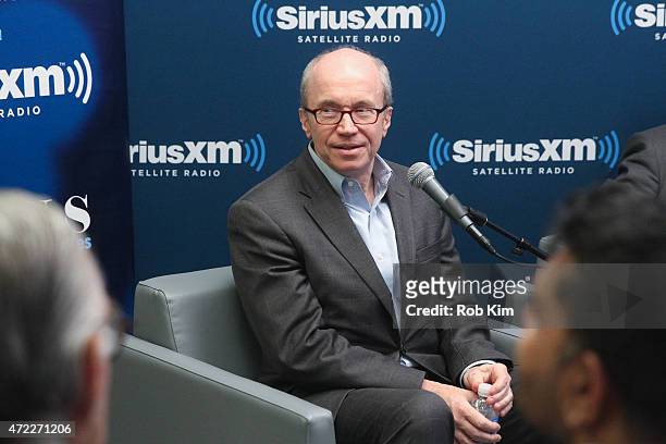 Alan Murray, Editor of Fortune Magazine, attends a special edition of SiriusXM's No Labels Radio, airing on SiriusXM POTUS at SiriusXM Studios on May...