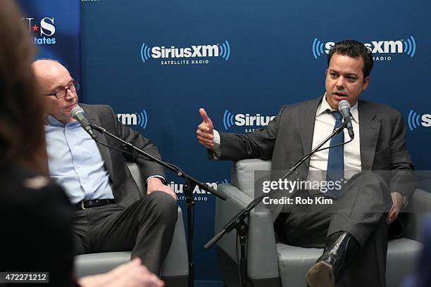 Alan Murray Editor of Fortune Magazine and John Avlon, Editor-in-Chief of The Daily Beast attend a special edition of SiriusXM's No Labels Radio,...