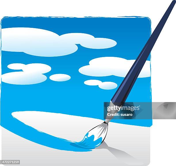 malen sie ihren eigenen sky - magic wand stock-grafiken, -clipart, -cartoons und -symbole