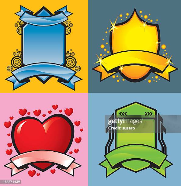 designer template emblems - scroll background stock illustrations
