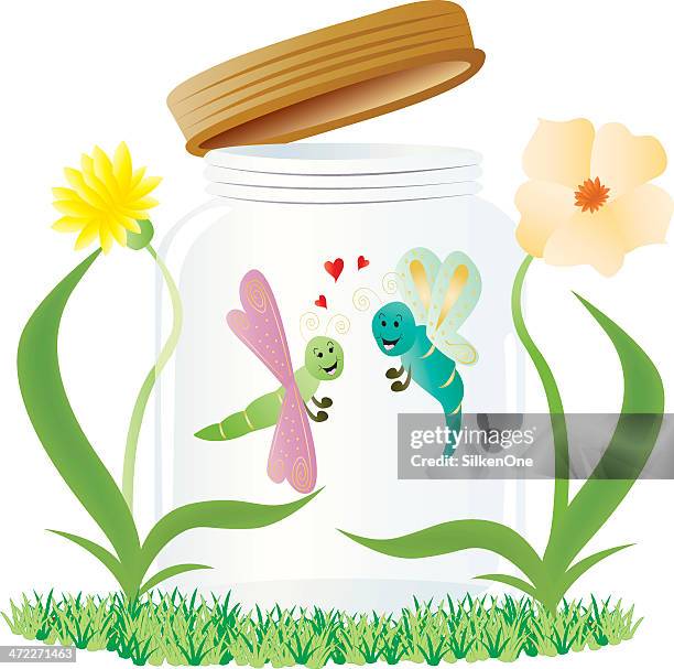 love bugs - petunia stock illustrations