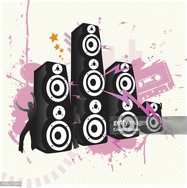 music - illustration - rock star pattern stock illustrations