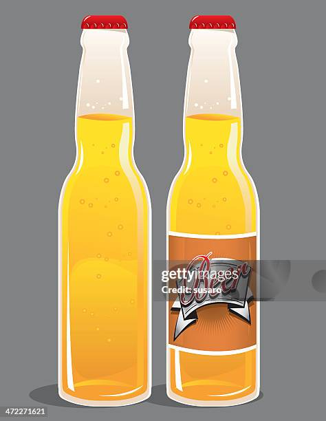 beer and label - bottle condensation stock illustrations