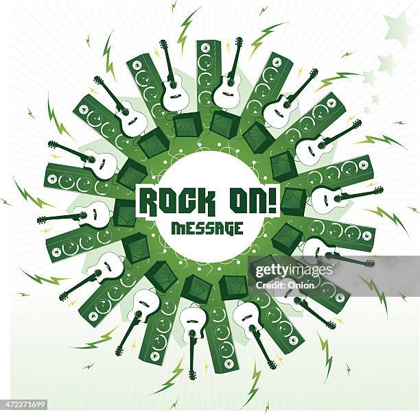 rock on! - illustration - arrowhead rock stock illustrations