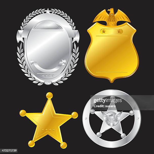 ilustraciones, imágenes clip art, dibujos animados e iconos de stock de iconos de la ley - sheriff