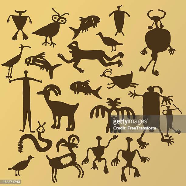 primitives - goat rots stock-grafiken, -clipart, -cartoons und -symbole