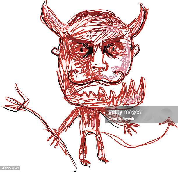 devil - teufel stock-grafiken, -clipart, -cartoons und -symbole